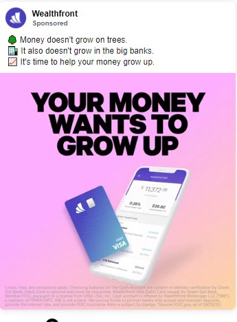 Saas Facebook Ads - Wealthfront